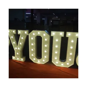 Light Up numaraları 6 4FT DIY 16. 60th doğum günü dekor için Marquee numaraları, balonlar için sayılar, markiz ışık up harfler