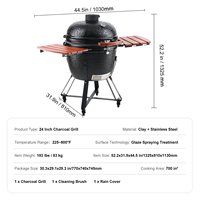 SEB Fabricant OEM Grand barbecue en céramique de 23.5 pouces Barbecue à charbon Fumeur OEM Cuisson en plein air BBQ Oeuf Charbon de bois Barbecue Grill