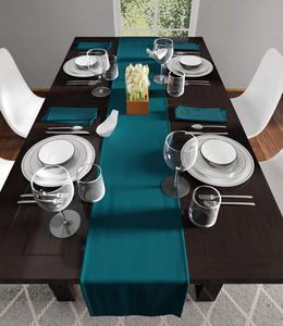 Tùy Chỉnh 20 Inch Có Thể Giặt Polyester Linen Vải Bữa Ăn Tối Dệt Bảng Khăn Ăn Nhà Hàng Nhà Bếp Đám Cưới <span class=keywords><strong>Teal</strong></span> Màu Xanh Khăn Ăn Vải - Product Image 5