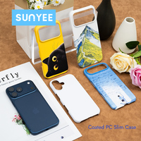 Coque de téléphone personnalisée Sunyee en gros, vierge, pour sublimation 3D, pour iPhone 17, revêtement PC, DIY