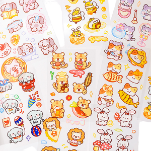 Pegatinas de Animales de Dibujos Animados Personalizadas para Niños |   Divertidas Decoraciones Autoadhesivas con Temática de Mascotas para Fiestas y Manualidades - Product Image 1