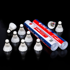 LING MEI 90PRO BWF (12 pièces) Volants de badminton en plumes d'oie en gros LING MEI 90 PRO pour les tournois - Product Image 6
