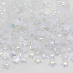 3D ABS-abalorios brillantes de estrellas, pegatinas de fondo plano de 6mm, coloridas para decoración artesanal de teléfono, bricolaje - Product Image 2
