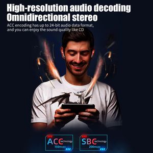 หูฟังเอียร์บัดสองข้างตัดเสียงรบกวนหูฟังเล่นเกมแบบอินเอียร์หูฟังไร้สายแบตเตอรี่ LED สำหรับโทรศัพท์ช้อปปิ้งออนไลน์ - Product Image 5