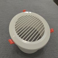 Grille de ventilation de retour d'air murale réglable, durable et économique, en plastique ABS blanc avec couvercle en acier inoxydable et alliage d'aluminium