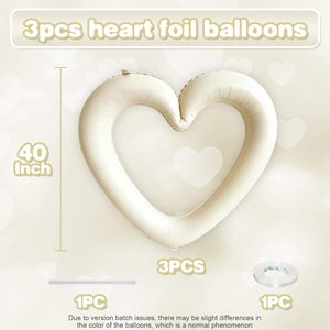 Creative Heart Hook Heart Shape 4D Love Heart Connected Foil Balloons Eco-Friendly Mother's Day <b>Valentine</b> Wedding Birthday Party - Product Image 4