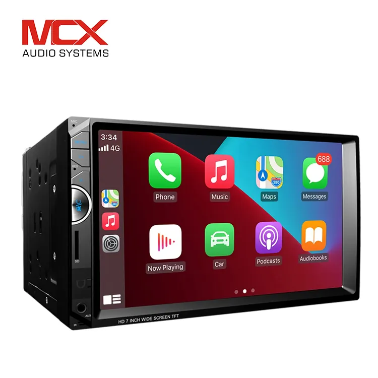MCX 7 Inch Doubles Din Car Display Video Monitor Stereo Audio System Radio Pioneer Bluetooth Screen Android With Smart Control