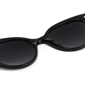 Gafas de sol tipo ojo de gato para mujer, montura completa, marco transparente, protección UV400, protección solar para adultos - Product Image 6