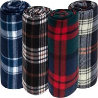 Plaids en polaire sherpa à carreaux en gros 50 x 60, plaids en polaire à carreaux pour animaux de compagnie et invités de mariage