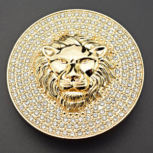 High Quality Inner Size 39mm Customized Zinc Alloy lion Head Western Name Plate <strong>Belt</strong> <strong>Buckle</strong> - Product Image 6