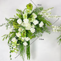 Guirlande florale artificielle hautement réaliste en soie, chemin de table long pour mariage, banquet, douche nuptiale, décoration de lieu