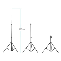 Trépied professionnel BEIYANG en alliage d'aluminium de 2,8 m pour studio photo, éclairage annulaire LED, boîte à lumière, support de caméra