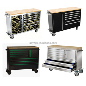 Hot <strong>Sale</strong> 48 Inch 6 Drawer Stainless Steel Rolling <strong>Tool</strong> Cabinet <strong>Tool</strong> <strong>Chest</strong> on Wheels Wood Top Heavy Duty Toolbox Trolley - Product Image 6