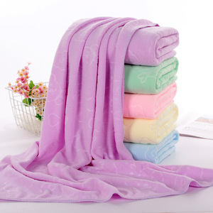 <b>Microfiber</b> <b>Bath</b> <b>Towels</b> 70x140 Cm Solid Color Quick Dry Home Use Set - Product Image 1