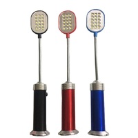 Lampe de travail LED magnétique flexible à col de cygne pour barbecue, camping, réparation automobile, atelier, torche en aluminium, 3 piles AAA