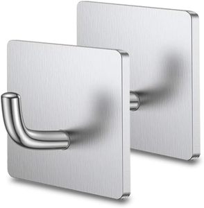 Gancho de Pared Multifuncional Autoadhesivo de Acero Inoxidable, Ecológico, para Toallas de Baño, Almacenamiento de Cocina, Porta Llaves, Duradero - Product Image 1