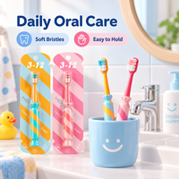 Brosse à dents 2-en-1 en gros avec gratte-langue OEM & ODM, poils ultra-doux de 0,12 mm, étui individuel, kit de soins bucco-dentaires pour adultes