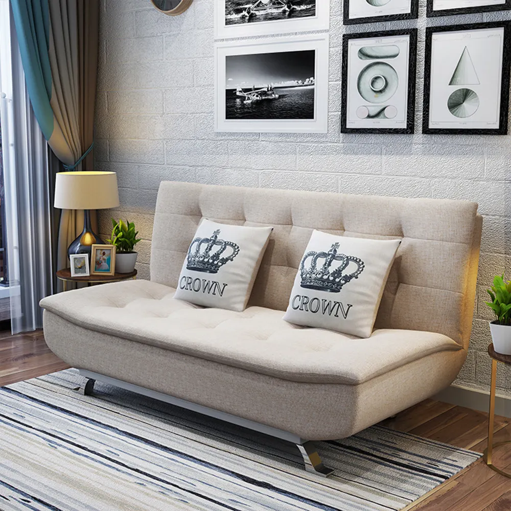 Khung Kim Loại Nhà Nhỏ Phòng Ngủ Sofa Giường Đồ Nội Thất Phòng Khách Futon Canada Sofa Cama Giường Khung Kim Loại Ngả Sofa Giường