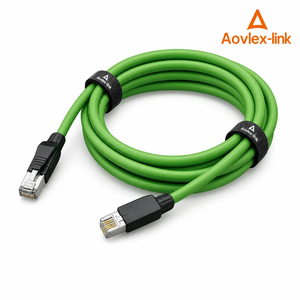 Ensemble de câbles <span class=keywords><strong>Ethernet</strong></span> RJ45 de catégorie 5e SF/UTP Câble industriel extérieur RJ45 mâle 24AWG toronné Câble réseau High Flex cat 5e - Product Image 1