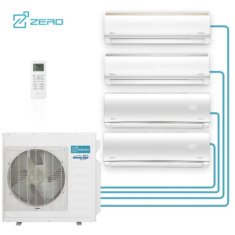 Nul Z-MAX 24000 Btu Afvoerbuis Multi Zone Split Airconditioners Warmtepomp Inverter Multi Zone Split Airconditioner