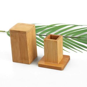 Large Natural <b>Bamboo</b> Toothpick Box Private Label Thickening Tooth Picks <b>Container</b> for Restaurant - Product Image 3