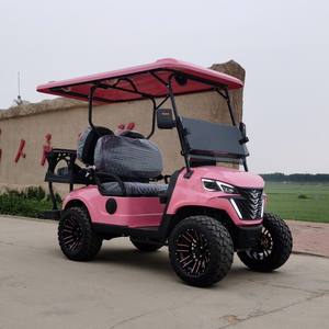 Voiturette de <span class=keywords><strong>golf</strong></span> rose à 4 places, homologuée pour la route, entretien facile, pour les parcs, les attractions touristiques, les terrains de <span class=keywords><strong>golf</strong></span>, les centres d'exposition - Product Image 1