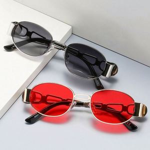 2021 New Custom Logo Fashion Small Frame Punk <b>Sunglasses</b> Shades UV400 Metal Steampunk <b>Sunglasses</b> for Men Women - Product Image 5