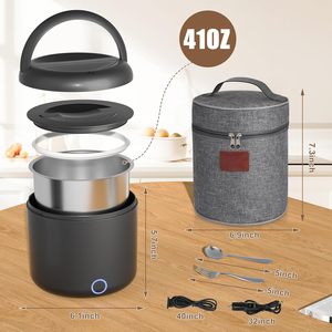 Lonchera Electrica Portatil Portable Food Warmer Heated Lunch <b>Box</b> Leakproof <b>Large</b> Capacity 100W Electric Lunch <b>Box</b> - Product Image 3