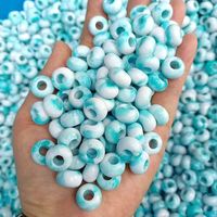 Perles colorées bicolores Abacus 14 * 8 mm pour accessoires de vêtements DIY, perles pour boucles de chaussures, accessoires pour chaînes de téléphone portable