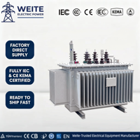 Transformateur de distribution immergé dans l'huile 10kV 11kV 630kVA 1000kVA 1600kVA 1800kVA, bobinages en cuivre, tension personnalisable, 400V CE