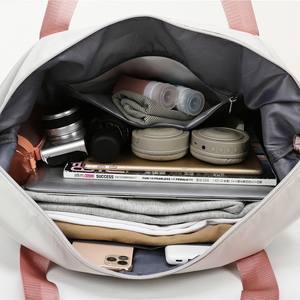 カスタムラベルハッピーフライトレディーススペンドナイト折りたたみ式トラベルダッフルバッグラゲッジスポーツジム - Product Image 3