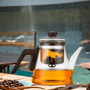 Tetera Inteligente Magnética <span class=keywords><strong>CHAPLIN</strong></span> con Temporizador, Asa Clásica de Nogal, Tanque Interior de Cristal, 800 ml, Ecológica, Automática para Té y Café - Product Image 3