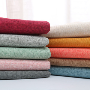 Heavy Duty Heavyweight 100% Polyester Fine Imitation Linen Woven Fabric <b>for</b> <b>Sofa</b> <b>Cover</b> Cushion Pillow Tablecloth Household - Product Image 1