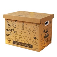 Boîte en papier kraft grande taille en gros pour l'emballage de cadeaux d'anniversaire, de collations, de livres, de jouets, de balles, de chaussures, de manteaux, de robes, de chaussettes et de fourrures