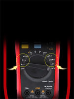 Multimeter Digital Unilide UT136B+ Presisi Tinggi Tiga Setengah Posisi Akurat Layar Digital Anti-Bakar untuk Rumah Tangga
