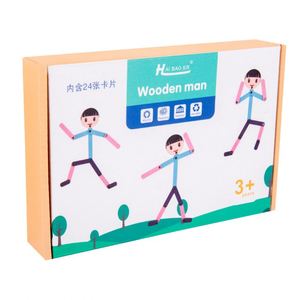 Tarjetas <span class=keywords><strong>de</strong></span> Acciones, Figuras <span class=keywords><strong>de</strong></span> Madera para Entrenamiento Deportivo, Juego <span class=keywords><strong>de</strong></span> Emparejamiento del Cuerpo Humano, Juguetes Montessori <span class=keywords><strong>de</strong></span> Madera - Product Image 6