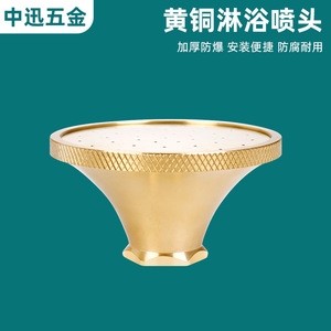 หัวฝักบัวทองเหลืองทรงกลมแบบพ่นฝอย ติดตั้งง่าย ยี่ห้อ Zx Hardware - Product Image 1
