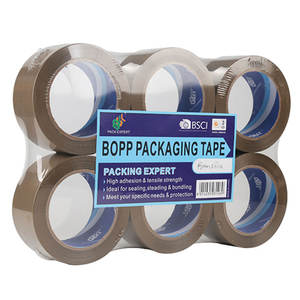 Custom Bopp Strong Self Adhesive Parcel Tape <b>Acrylic</b> <b>Glue</b> Brown Carton Packing Tape Rolls - Product Image 1