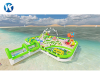 Parc aquatique gonflable commercial populaire en Chine, château gonflable géant au design Panda pour enfants et adultes, à vendre