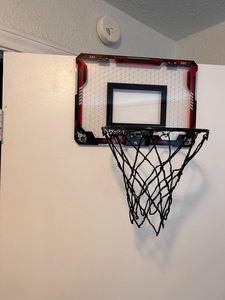 Mini panier de basket-<span class=keywords><strong>ball</strong></span> intérieur pour enfants avec 4 balles pliable sur la porte ventilateur panneau arrière jouets de jeu en plein air - Product Image 2