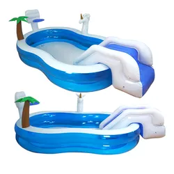 <span class=keywords><strong>Piscine</strong></span> gonflable à flotteur pour enfants, pour l'extérieur, avec toboggan, pour les adultes et les enfants - Product Image 2