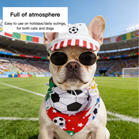 Ensemble d'accessoires décoratifs pour animaux de compagnie 2026 : Chapeau, bavoir et lunettes de soleil pour chats et chiens, en polyester uni, mignon
