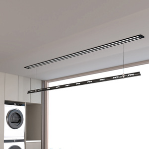 Balcon invisible encastré avec poteau de séchage, étendoir à linge électrique intelligent à levage automatique pour la maison - Product Image 1