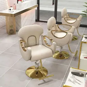 Wholesale High Quality Barber Shop Gold hairdressing chair barber chair Beauty Saloon Equipment Styling Chair