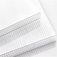 POLYGAO Transparent nid d'abeille Polycarbonate feuille creuse 6-16mm d'épaisseur Uv couvert PC nid d'abeille