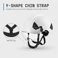 Casque de sécurité ABS personnalisable avec logo OEM et lunettes de protection pour travaux de construction, escalade, équitation, travaux en extérieur et sauvetage