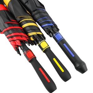 Parapluie de golf double couche en pongé de qualité supérieure, 30 pouces, 8K, ouverture automatique, manche droit, impression de logo - Product Image 1