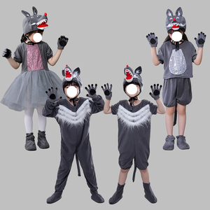 Disfraces de Animales para Niños, Halloween, Cordero <span class=keywords><strong>y</strong></span> <span class=keywords><strong>Lobo</strong></span> Malvado, Disfraces de Animales de Dibujos Animados, Ovejas, Vestidos de Escenario para Niños Pequeños - Product Image 4
