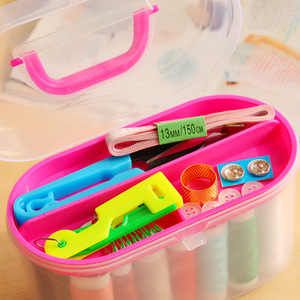 Kit de costura Guo Lin, juego de 10 piezas, mini herramientas portátiles con hilo, aguja, cinta métrica y tijeras para costura a mano y a máquina. - Product Image 2