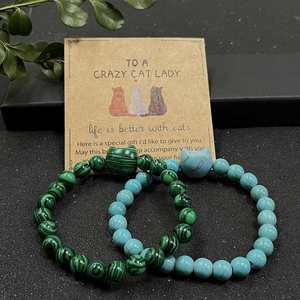 Natural Stone Bracelet Colorful Glass Beaded Aura Cleansing HD Marketing Video Provided Personalized <b>Engraving</b> - Product Image 3